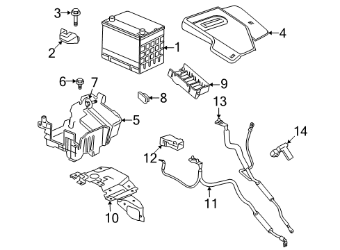 2007 Saturn Aura Positive Cable Diagram for 25850288