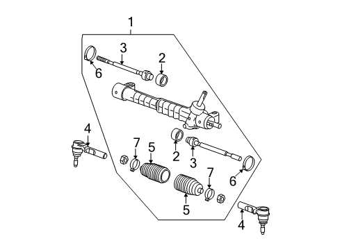 2010 Chevy Malibu P/S Pump & Hoses, Steering Gear & Linkage Diagram