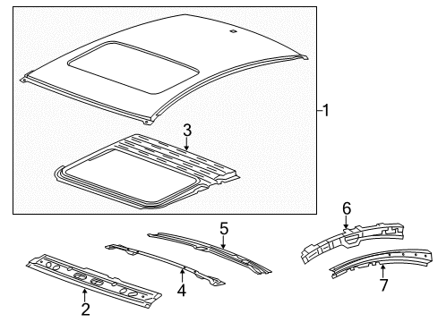 2015 Buick Verano Roof & Components Diagram