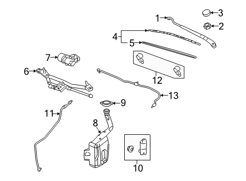 2007 Pontiac G5 Wiper & Washer Components Diagram