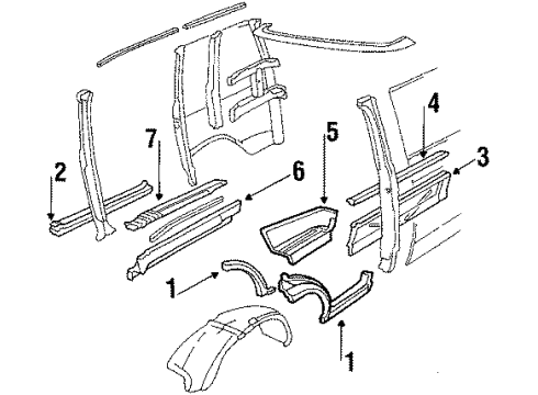 1996 Chevy P30 Rocker Panel Diagram 2 - Thumbnail