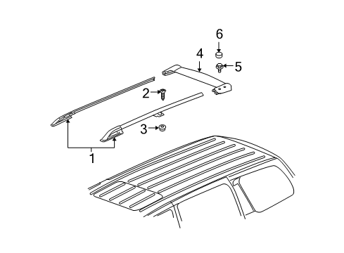 2006 Chevy Uplander Luggage Carrier Diagram