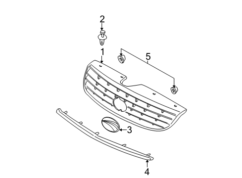 2005 Chevy Classic Grille & Components Diagram