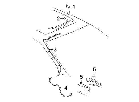 2009 Saturn Aura Communication System Components Diagram