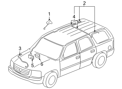 2006 Cadillac Escalade ESV Antenna & Radio Diagram