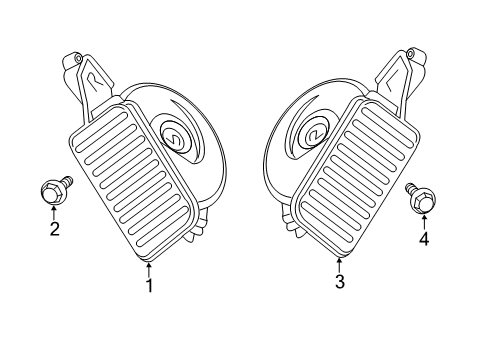 2024 Cadillac XT4 Horn Diagram