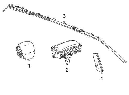 2021 GMC Yukon XL Air Bag Components Diagram