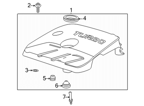 2023 Chevy Trailblazer Engine Appearance Cover Diagram