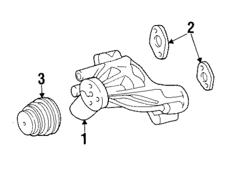 1993 GMC K2500 Cooling System, Radiator, Water Pump, Cooling Fan Diagram 2 - Thumbnail