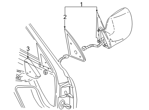 2002 GMC Yukon Outside Mirrors Diagram