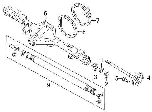 2017 Chevy Suburban Axle Housing - Rear Diagram