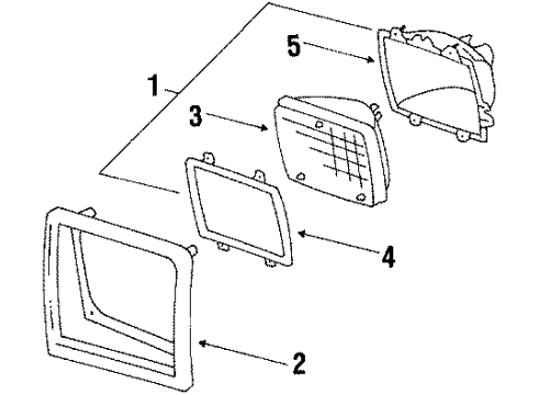 1985 Pontiac T1000 Headlamps Diagram