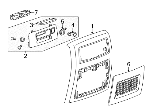 2016 GMC Sierra 1500 Center Console Diagram