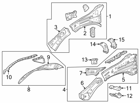 2023 GMC Canyon Inner Components - Fender Diagram