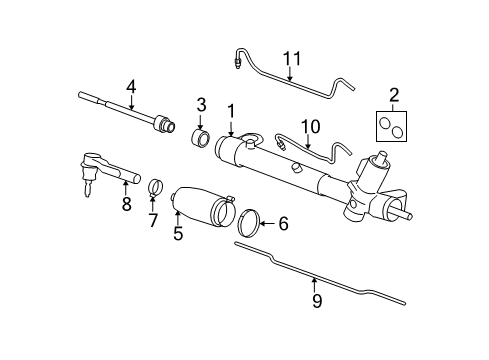 2012 Chevy Malibu P/S Pump & Hoses, Steering Gear & Linkage Diagram