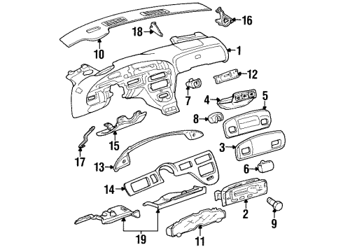 1993 Pontiac Bonneville Gauge Cluster Diagram for 16120192