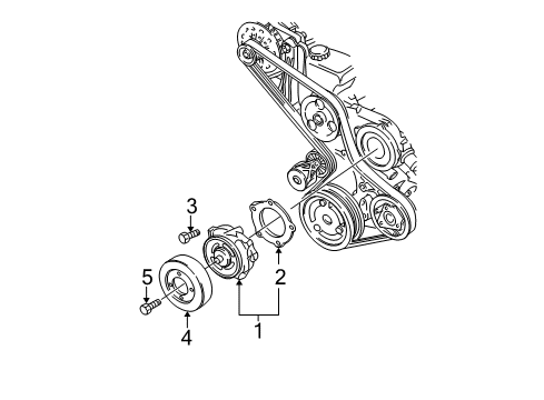 2000 Chevy Impala Cooling System, Radiator, Water Pump, Cooling Fan Diagram