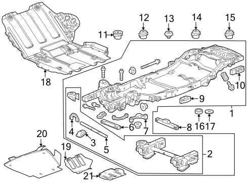 2017 Chevy Suburban Frame & Components Diagram