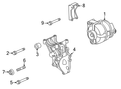 2020 GMC Sierra 2500 HD Alternator Diagram 2 - Thumbnail
