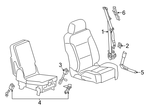 2017 Chevy Suburban Front Seat Belts Diagram