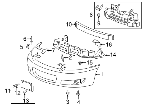 2012 Chevy Impala Front Bumper Diagram