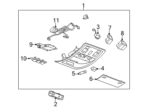 2011 GMC Sierra 1500 Overhead Console Diagram