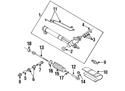 1995 Chevy Monte Carlo P/S Pump & Hoses, Steering Gear & Linkage Diagram 2 - Thumbnail