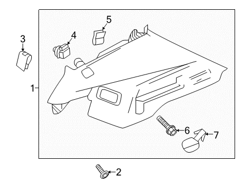 2019 Chevy Cruze Interior Trim - Quarter Panels Diagram