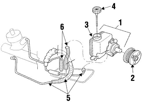 2001 Pontiac Grand Prix Return Line Diagram for 10334985