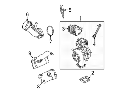 2021 GMC Sierra 2500 HD Turbocharger & Components Diagram 3 - Thumbnail