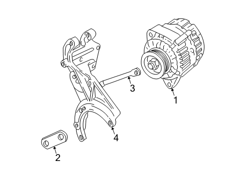 1995 Pontiac Sunfire Alternator Brace Diagram for 24574635