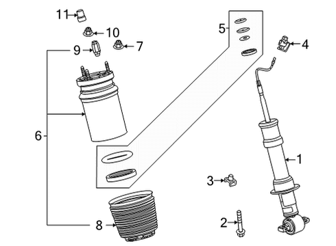 2023 Cadillac Escalade ESV Struts & Components - Front Diagram 3 - Thumbnail