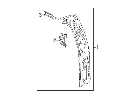 2019 Chevy Silverado 1500 LD Lock Pillar Diagram