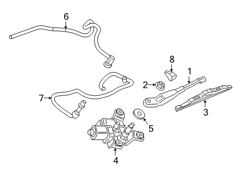 2024 Cadillac XT4 Wiper & Washer Components Diagram