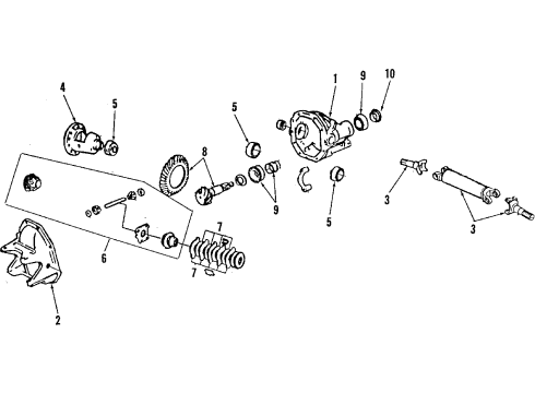 1994 Chevy Corvette Rear Axle, Differential, Propeller Shaft Diagram