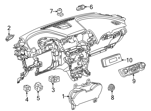 2019 Chevy Impala A/C & Heater Control Units Diagram