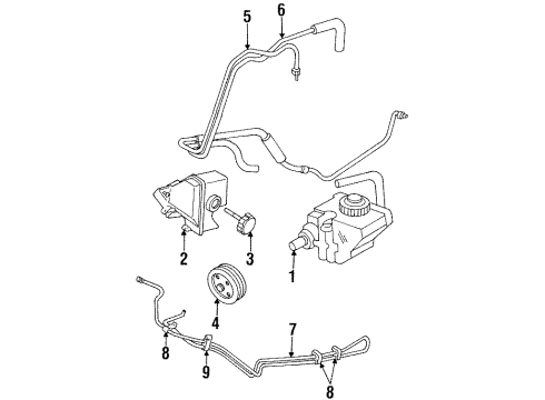 1997 Chevy Lumina Power Steering Cooler Clip Diagram for 11547778