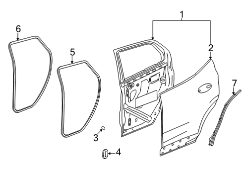 2023 Chevy Trailblazer Door & Components Diagram