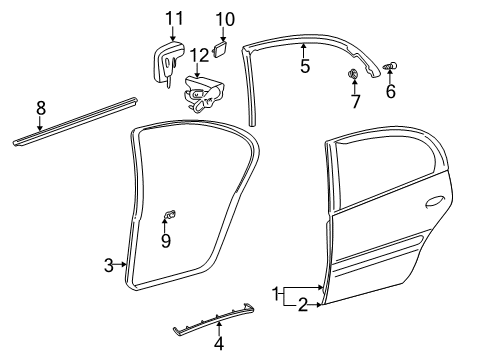 2000 Buick LeSabre Rear Door Diagram