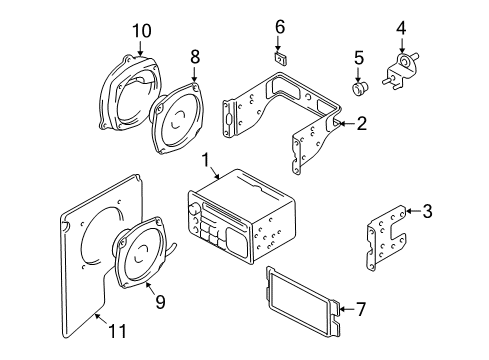 2000 Chevy Tracker Speaker Diagram for 30024015