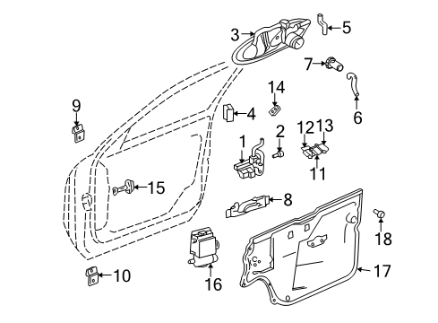 2000 Cadillac Seville Front Door Diagram