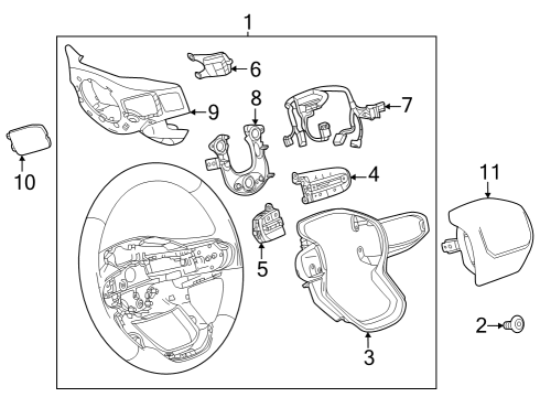 2023 Chevy Colorado Control Switch, Jet Black Diagram for 13552667