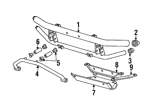 1991 GMC Syclone Bumper Diagram for 15580434