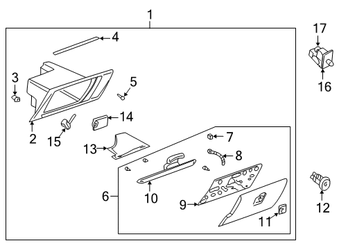 2005 Pontiac Aztek Glove Box Diagram