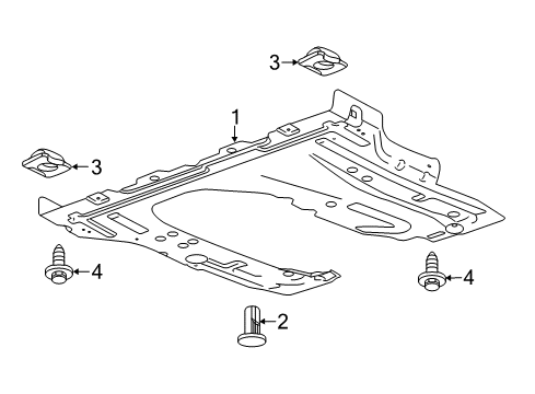 2015 Chevy Cruze Splash Shields Diagram