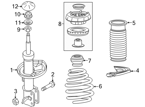 2015 Buick Verano Struts & Components - Front Diagram