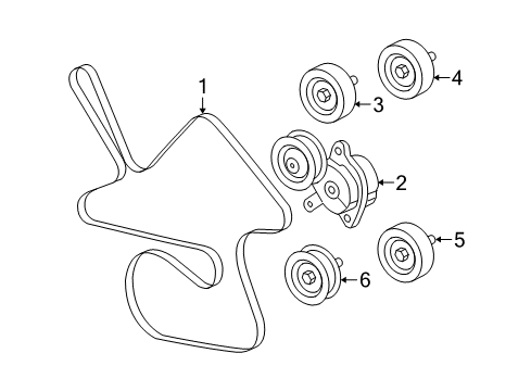 2009 Buick LaCrosse Belts & Pulleys Diagram