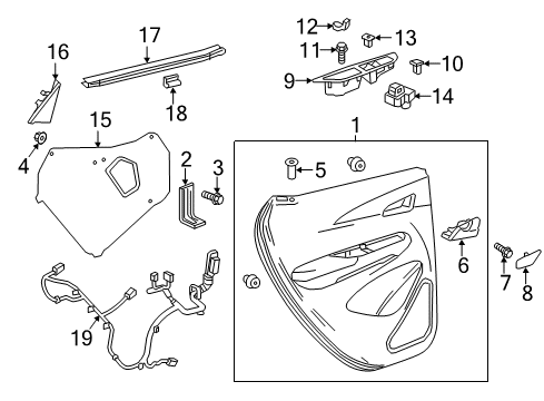 2019 Chevy Bolt EV Rear Door Diagram