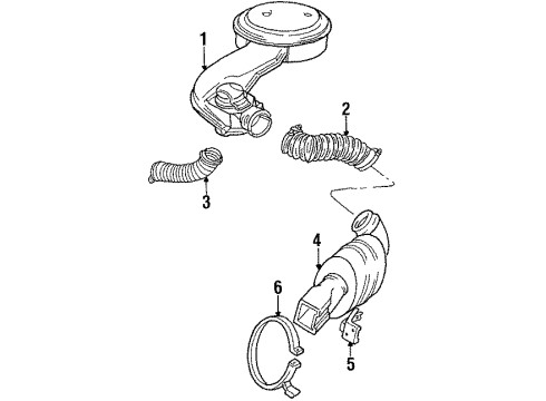 1986 Chevy Celebrity Air Cleaner Diagram for 25098326