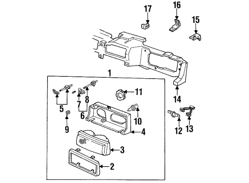 1988 Oldsmobile Cutlass Calais Adjust Screw Diagram for 16504042